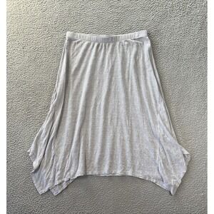 EILEEN FISHER Skirt Medium Organic Linen Jersey Striped Handkerchief Pull On‎